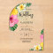 ACRYLIC Wedding Invite Tropical Flowers Luau Beach