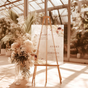 Acrylic Wedding Welcome Sign, Fall Wedding Welcome Acrylic Sign