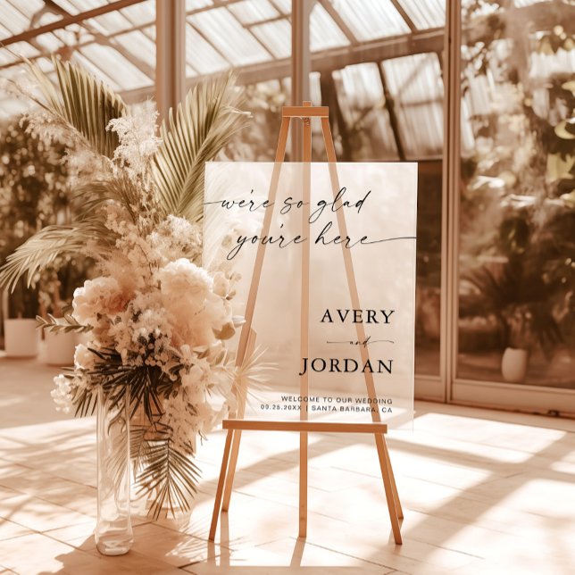 Acrylic Wedding Welcome Sign, Minimalist Welcome Acrylic Sign (Creator Uploaded)