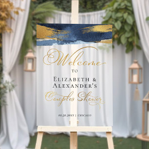 Acrylic Welcome Couples Shower Signs   Abstract