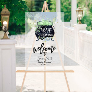 Acrylic Welcome Sign   Halloween Baby Shower