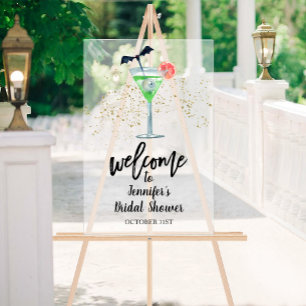 Acrylic Welcome Sign Halloween Bridal Shower
