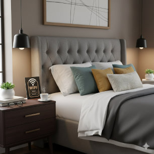 Acrylic WiFi Network and Password Display Stand Pedestal Sign