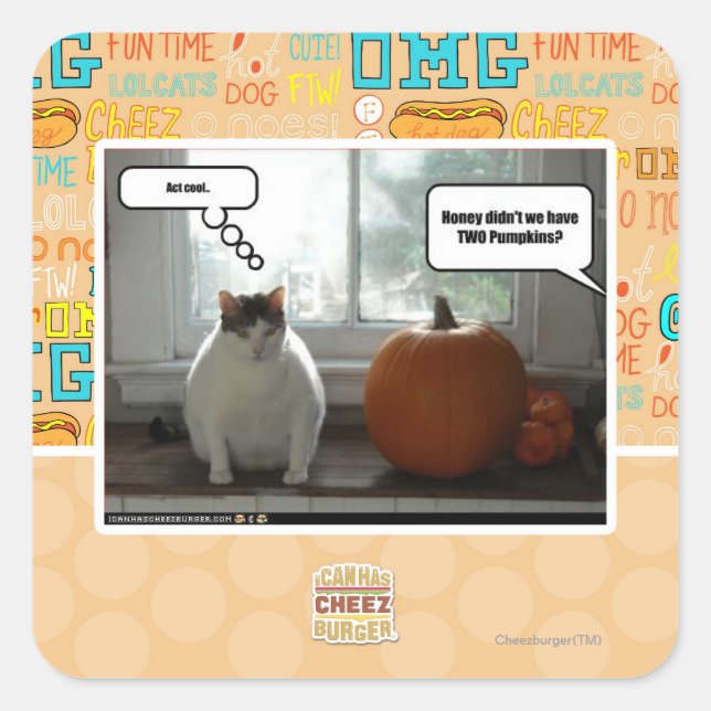 Act cool square sticker (Front)