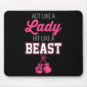 Act Like A Lady Hit Like A Boss Boxing Mouse Pad