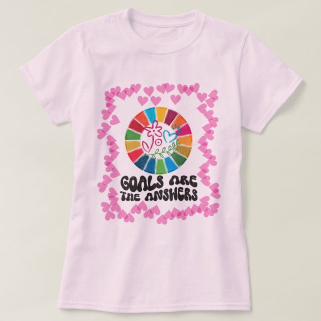 Act Local, Think Global: Sustainability Goals Tee (Design Front)