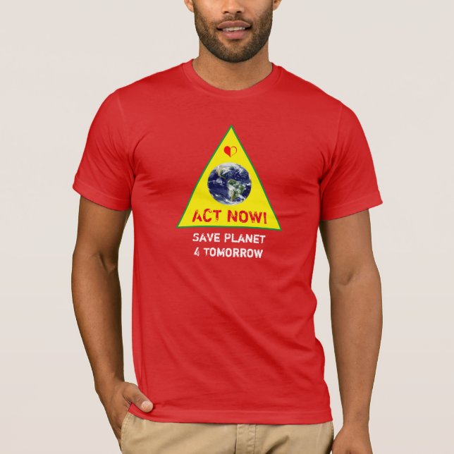 ACT NOW & Save Planet Climate rebellion Tee (Front)