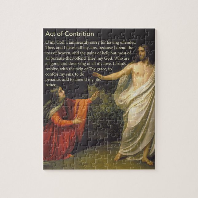 Act of Contrition Prayer Puzzle (Vertical)