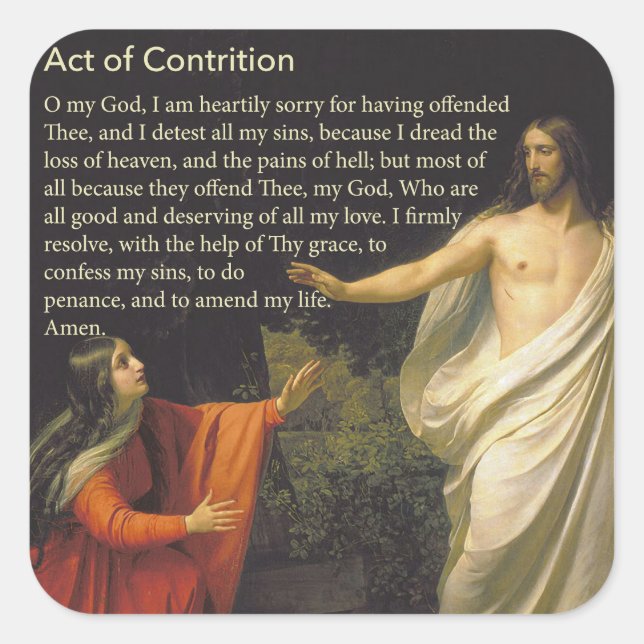 Act of Contrition Prayer Sticker (Front)