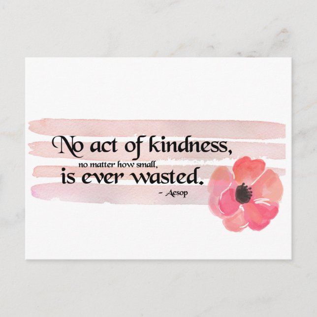 Act of Kindness Quote Postcard (Front)