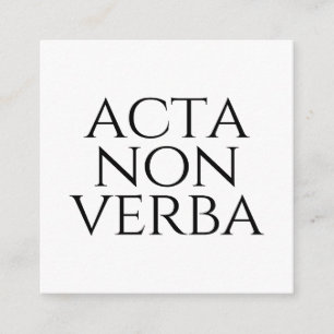 Acta Non Verba Enclosure Card