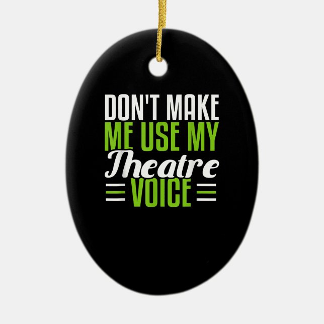 Acter Dramatic Musical Broadway Actor Actress Ceramic Tree Decoration (Front)