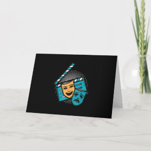 Acting Clapperboard Theatre Mask Theater Actor Card