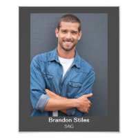 Acting Headshot for Actors 8x10 Double Text Photo