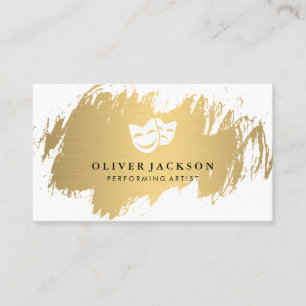 Acting Masks Smiling Sad Business Card