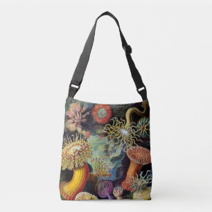 Actiniae by Ernst Haeckel Crossbody Bag