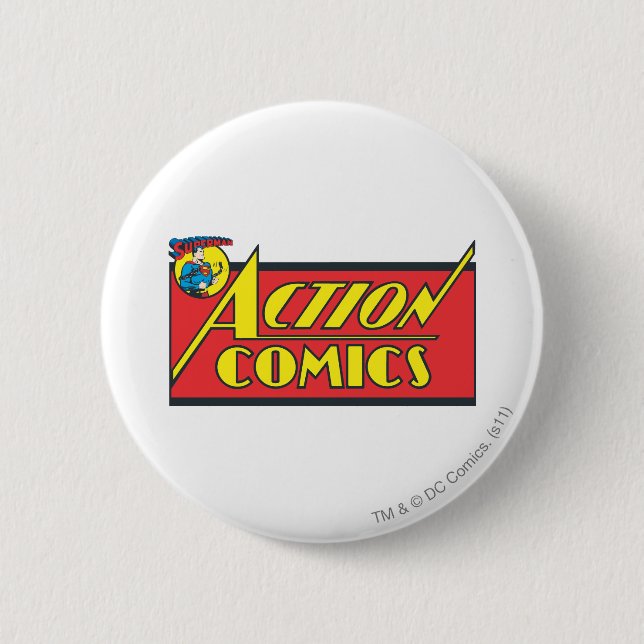 Action Comics - Superman 6 Cm Round Badge (Front)