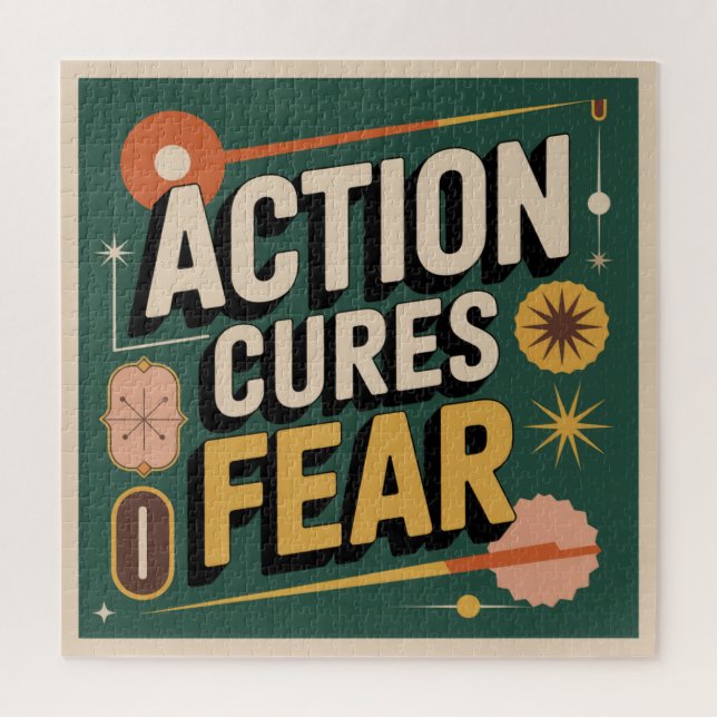 Action Cures Fear Jigsaw Puzzle (Vertical)