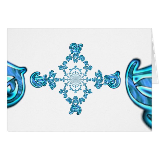 Action Cyan Teal Abstract Graffiti Art Print (Front Horizontal)