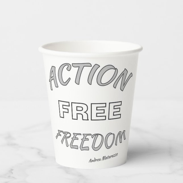 Action Free Freedom Paper Cups (Front)