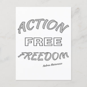 Action Free Freedom Postcard