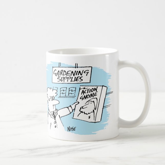 Action Gnome in the Garden Centre Coffee Mug (Right)