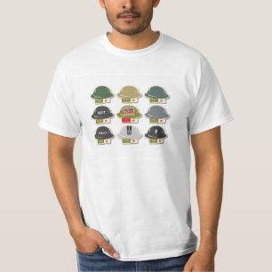 Action Man British MkII Brodie Helmet icons T-Shirt