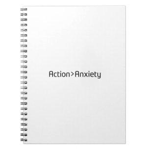 Action Over Anxiety Minimalist Spiral Notebook