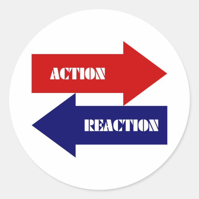 Action-Reaction Classic Round Sticker (Front)