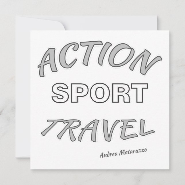 Action Sport Travel Invitation (Front)