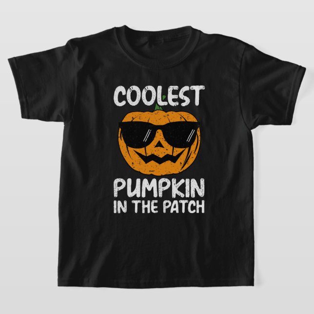 Actious Coolest Pumpkin in the patch, Halloween T-Shirt (Laydown)