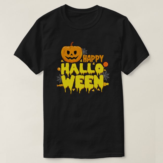 Actious Happy Halloween Men's T-Shirt (Design Front)