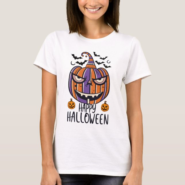 Actious Happy Halloween Women's T-Shirt (Front)
