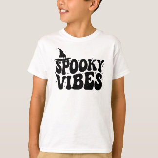 Actious Spooky Vibes, Halloween Boys' T-Shirt