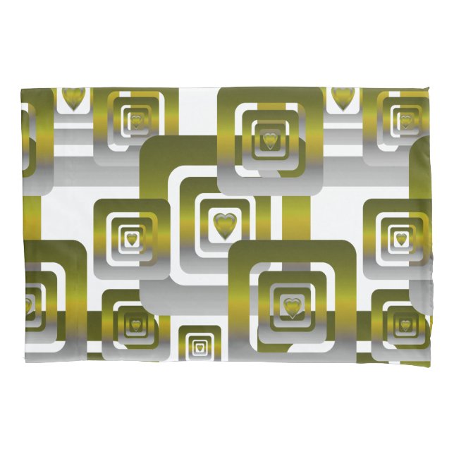 Activate My Heart Pattern Silver Pillowcase (Front)