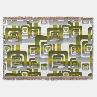Activate My Heart Pattern Silver Throw Blanket