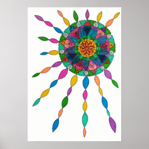 Activating Joy Healing Mandala Poster