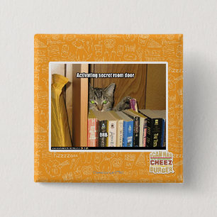 Activating Secret Room Door 15 Cm Square Badge