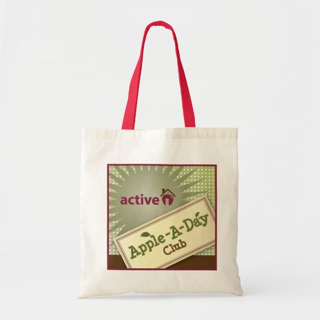Active Apple Bag! Patch FUN Tote Bag (Front)