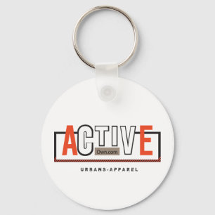 Active Mode On – Stay Fit Stay Moving Design Key Ring