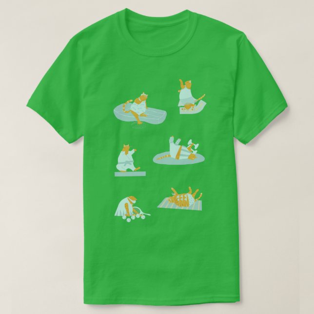 Active Orange Cats 1 T-Shirt (Design Front)