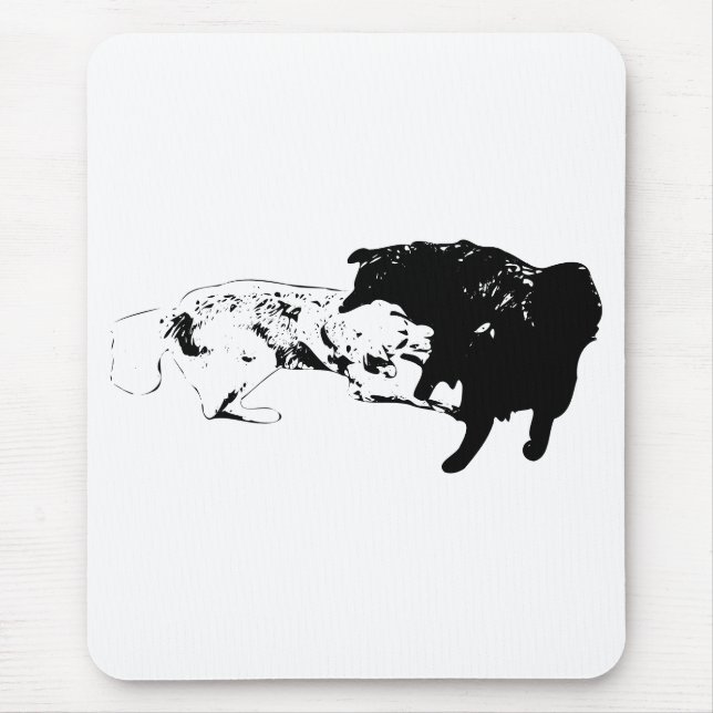 Active Pair, Modern Desk Mouse Pad (Front)