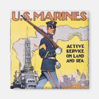 Active Service on Land and Sea Magnet