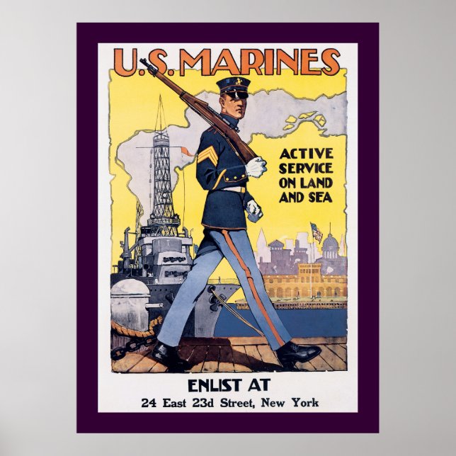 Active Service on Land and Sea Poster (Front)