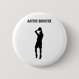 Active Shooter Basketball 6 Cm Round Badge