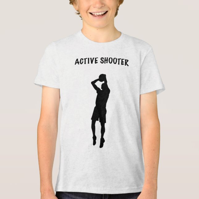 Active Shooter Basketball 6  Tri-Blend Shirt (Front)