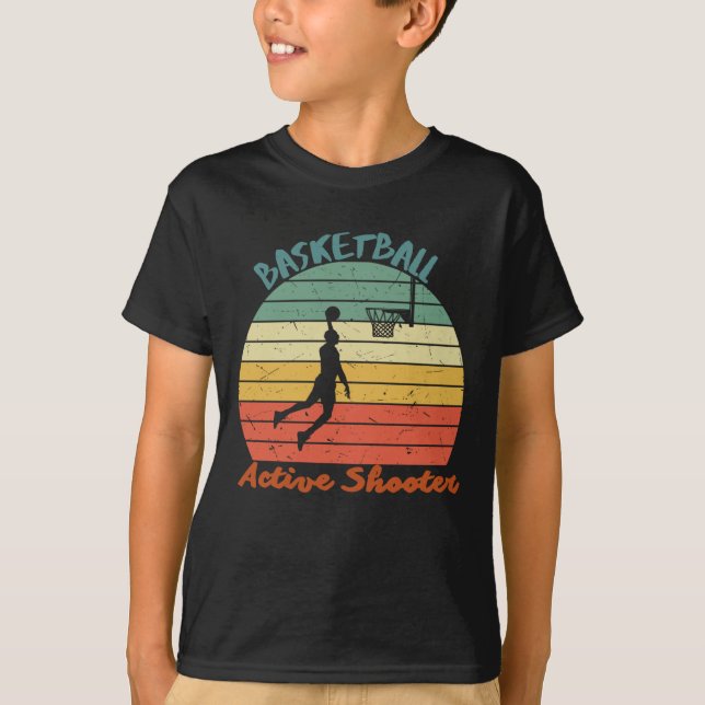 Active Shooter Basketball 8  T-Shirt (Front)
