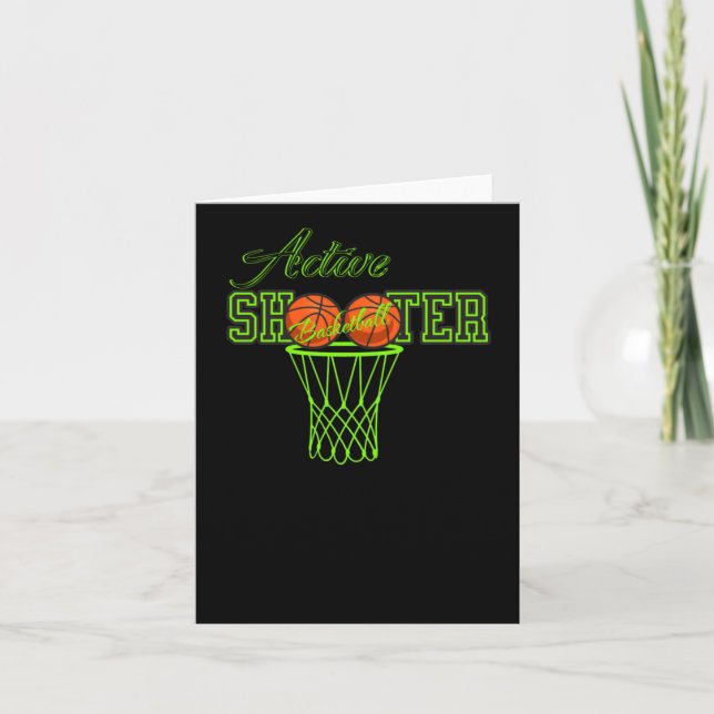 Active Shooter Basketball.  Card (Front)