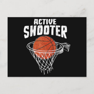 Active Shooter Basketball Lovers Men Women Basketb Postcard