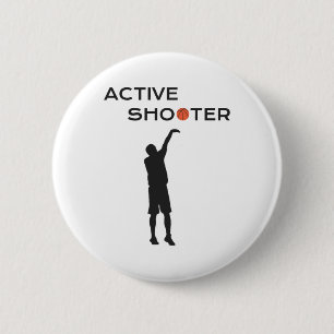 Active Shooter Basketball Player Basketball Active 6 Cm Round Badge
